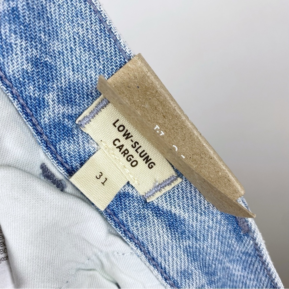Madewell Low Slung Slouchy Straight Cargo Pocket Jeans Coleman Wash Size 31 NWT - Picture 11 of 13